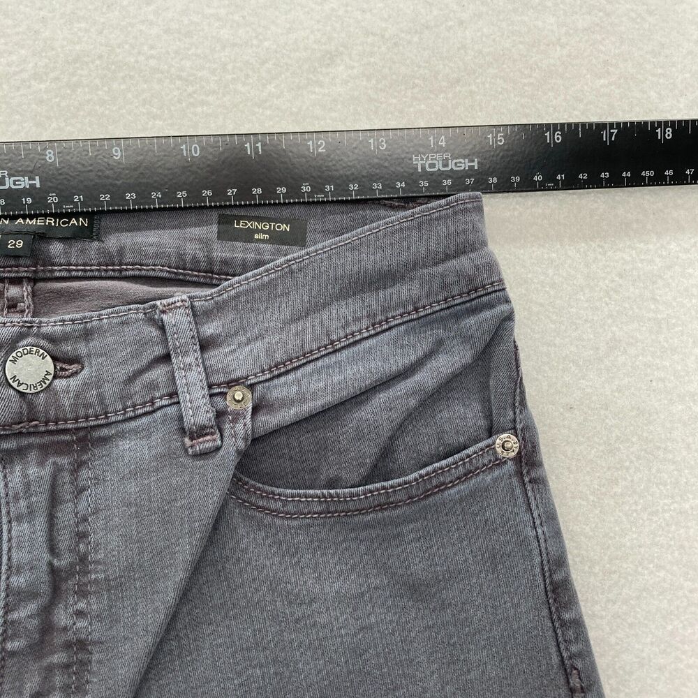 Modern American‎ Lexington Slim Jeans Mens 29x32 Storm Wash Gray Denim Stretch - Picture 8 of 14